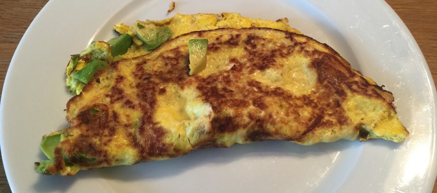 Cheese and Avocado Omelette